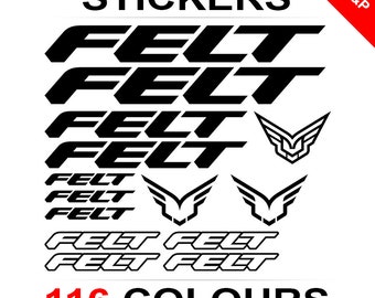 Felt Style Bike Frame Decals Stickers v2