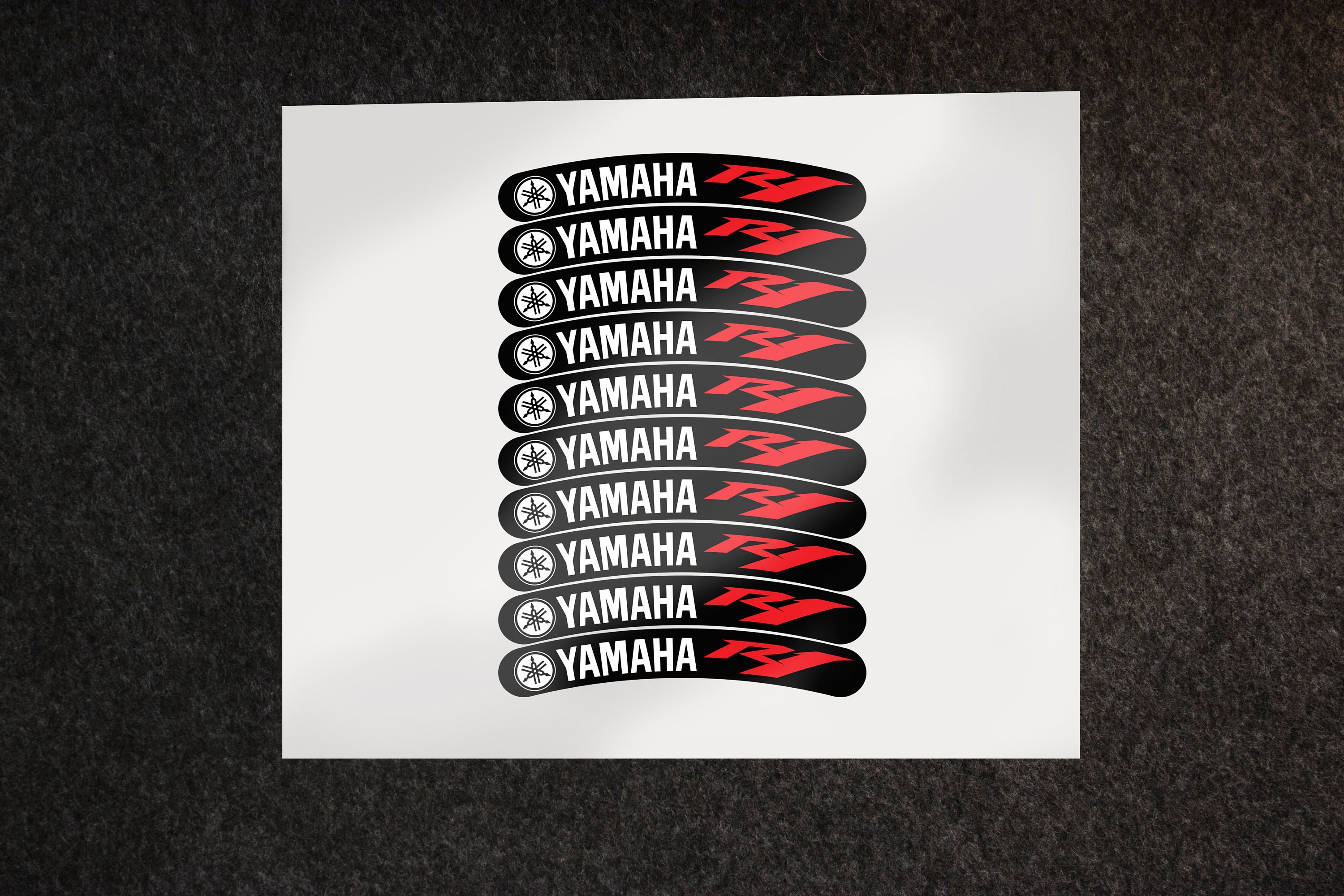 Stickered R1 Rims Yamaha R1 Bike Wheel Stickers Motorcycle Motorbike Stripes Decals Rims ...