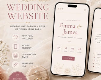 Website voor gepersonaliseerde trouwuitnodigingen | Digitaal deelbaar programma met RSVP | Demo beschikbaar