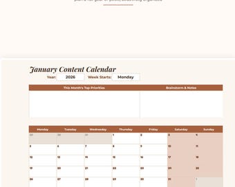 Spreadsheet voor contentplanning op sociale media | Google Sheets Excel-sjabloon | Wekelijks schema & jaaroverzicht | Instagram, TikTok, LinkedIn
