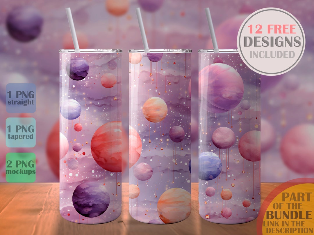 Wrap Water Bottle Design Seamless Whimsical Balloon Etsy