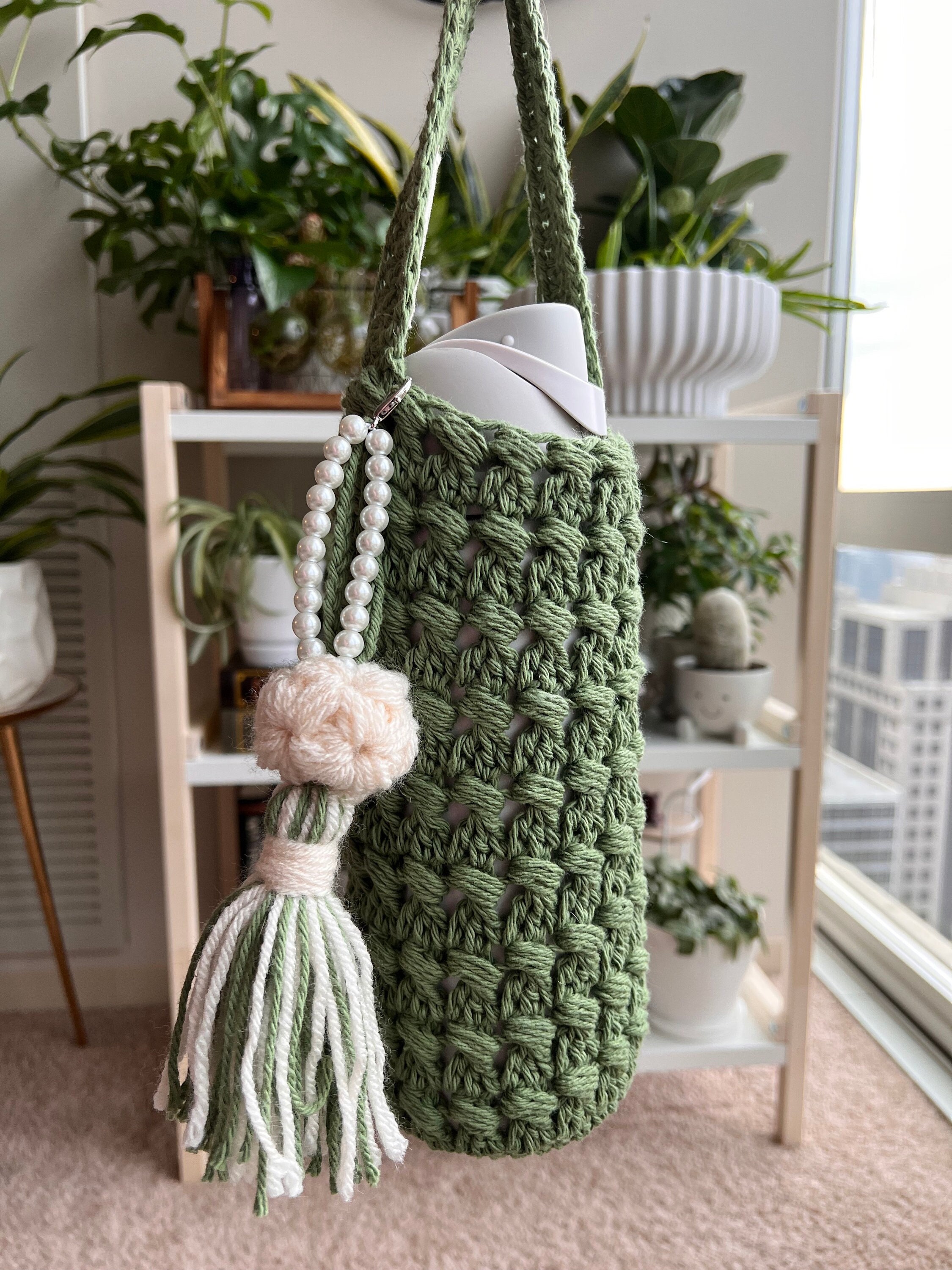 Crochet Water Bottle Carrier, Holder, Thermos Bag, Hydroflask Sling,  Accessory - Yahoo Shopping