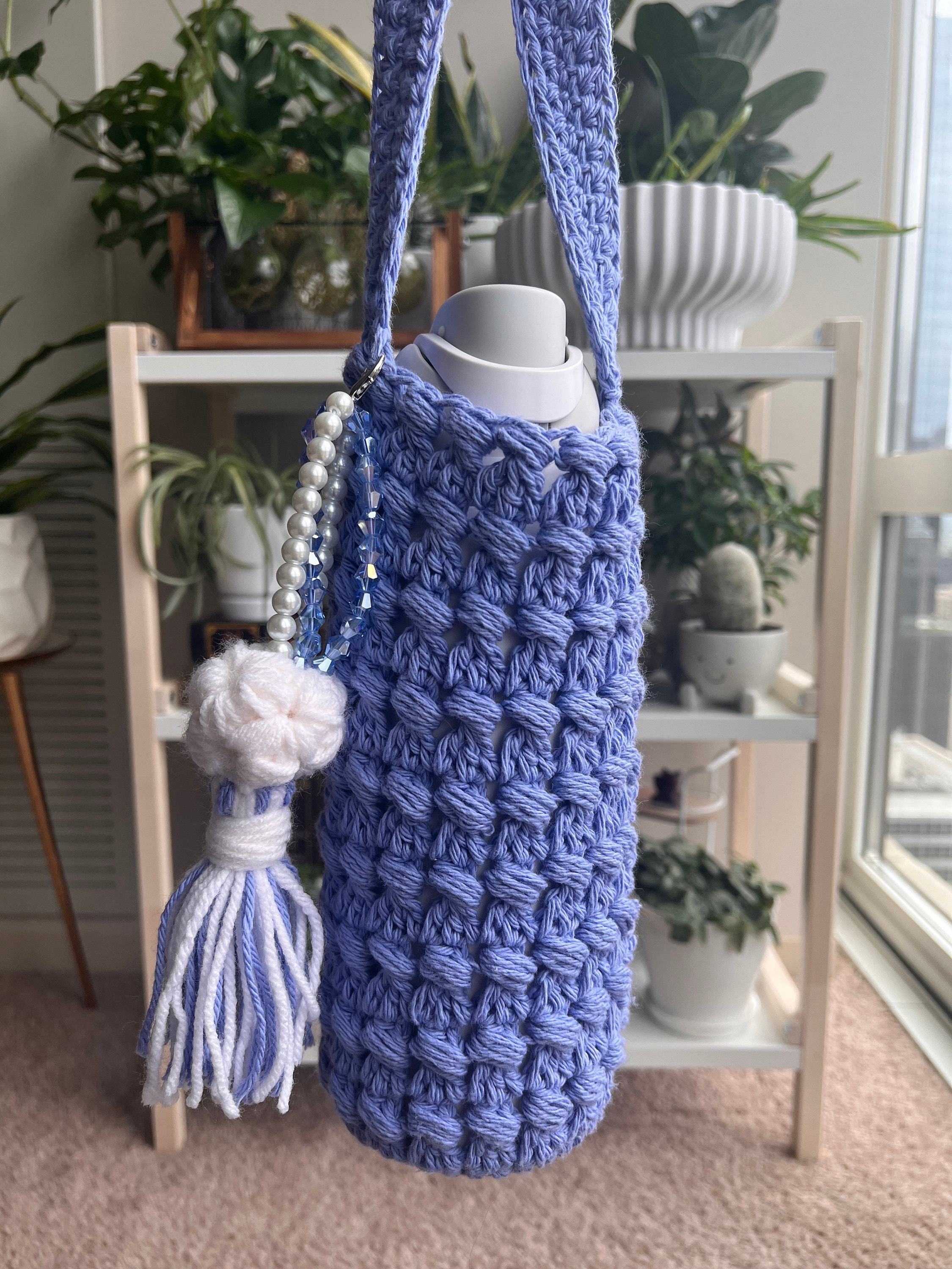 CROCHET PATTERN PDF for Bubbly Water Bottle Bag and Charm, Cross-body ...