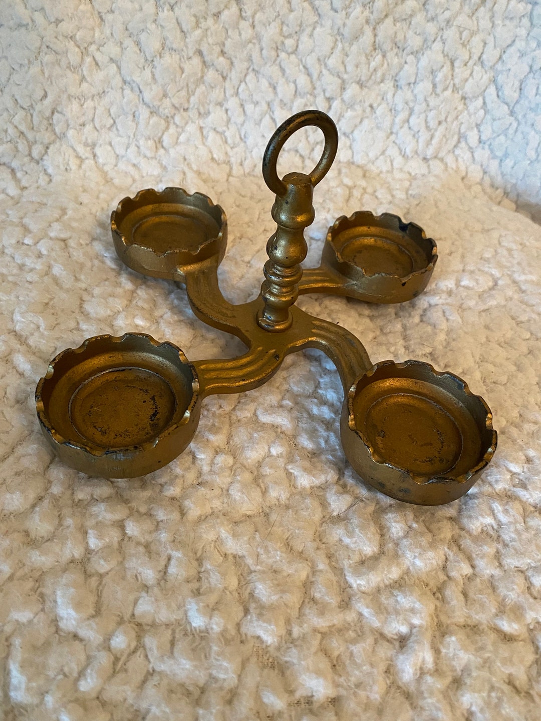 Vintage Cast Iron/ Aluminum Candle Holder Holds 4 EMIG 1621 Etsy