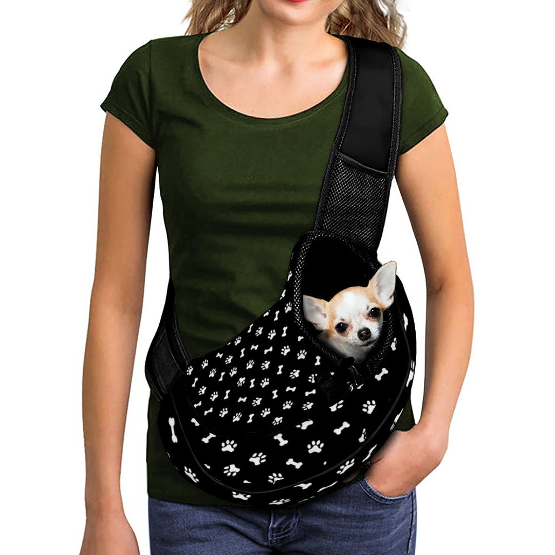 Pet Puppy Mesh Sling Carry Backpack Dog Cat Carrier Travel Tote Bag