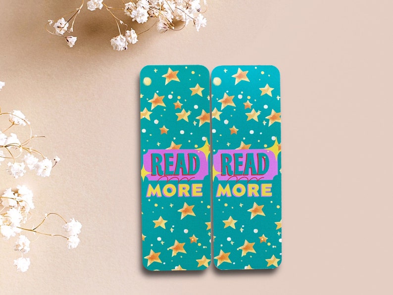 Childrens Bookmark Kids Bookmarks Gold Stars Cute Etsy UK
