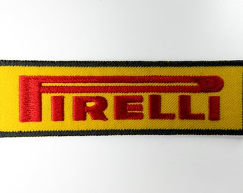 Iron On Patches PIRELLI Embroidered Shield Toppa Scudo Termo adesiva