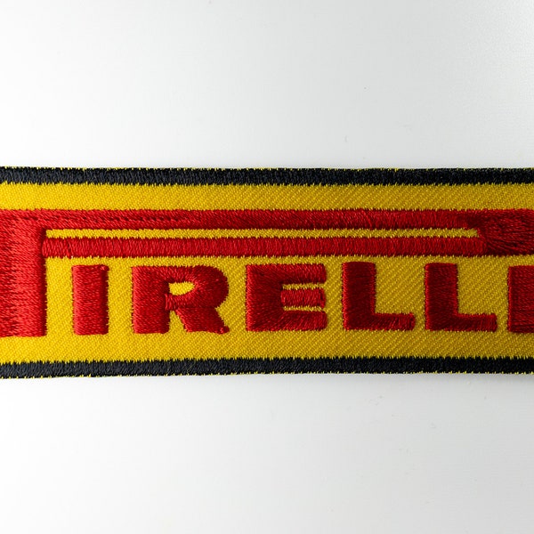 Iron On Patches PIRELLI Embroidered Shield Heat-adhesive shield patch