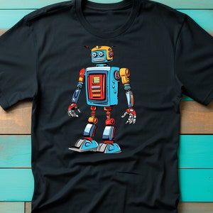 Kernel | Robot T-Shirt, Retro Futuristic Graphic Tee, Casual Geek Chic Apparel, Unique Gift for Tech Enthusiasts