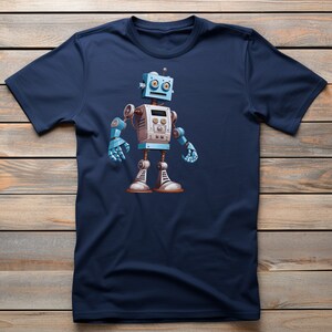 Pylon | Robot T-Shirt, Stylish Bot Illustration on Soft Fabric, Everyday Geek Fashion, Thoughtful Present for Robot Fan