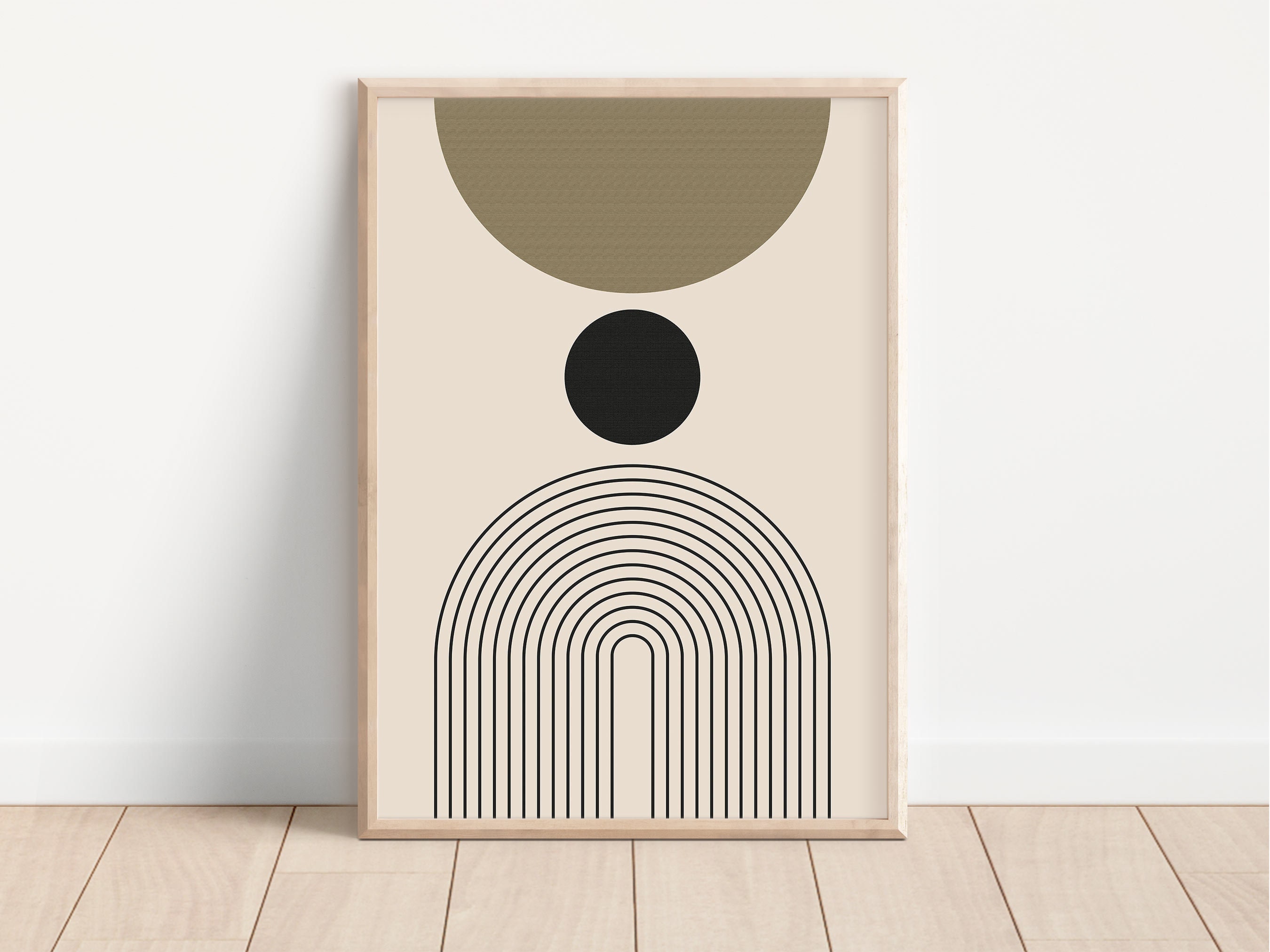 Set of 3 Boho Printable Wall Art Minimalist Neutral Modern - Etsy
