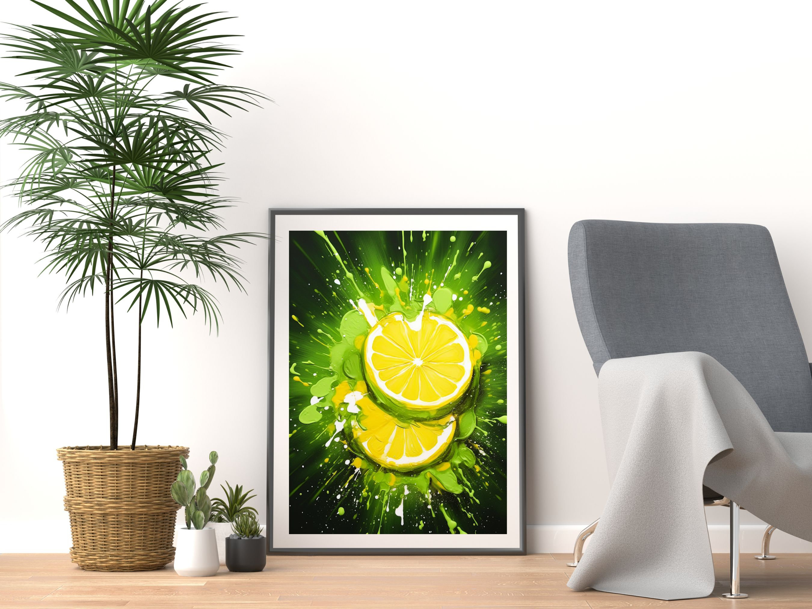 Limes Printable Paint Splash Wall Art, Summer Print, Citrus Fruit Poster, Printable Wall Art for ...