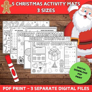 5 Christmas Activity Mats For Children - Unlimited Fun During Christmas - Christmas Themed
