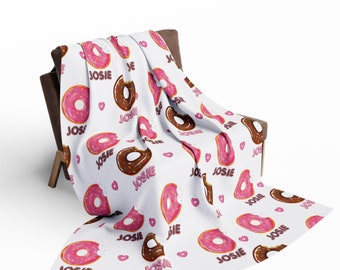 Custom Name Donut Arctic Fleece Blanket