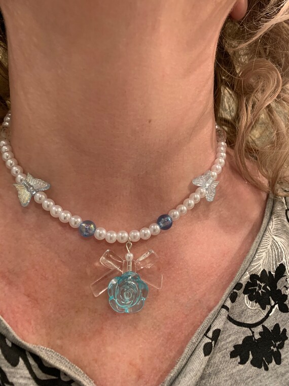 Blue Coquette Necklace
