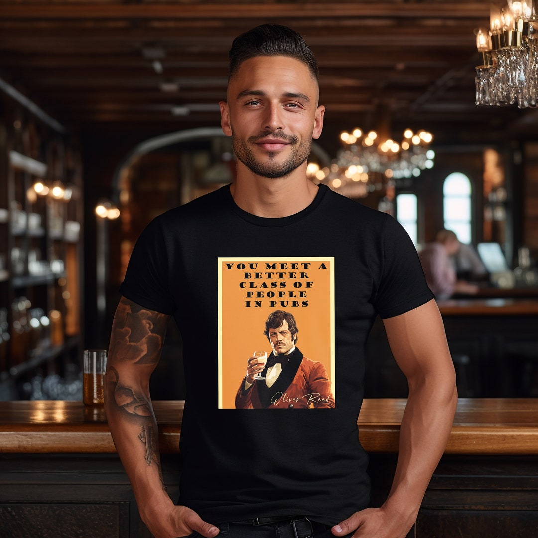 Oliver Reed Pub Tshirt Etsy UK