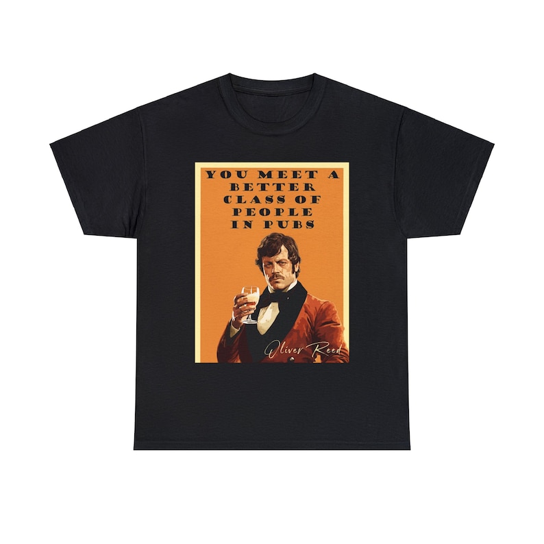 Oliver Reed Pub Tshirt Etsy UK