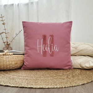 Personalized pillow 40x40, name pillow, pillow with letter or heart, pillow with name boy girl, personalized children&#39;s pillow
