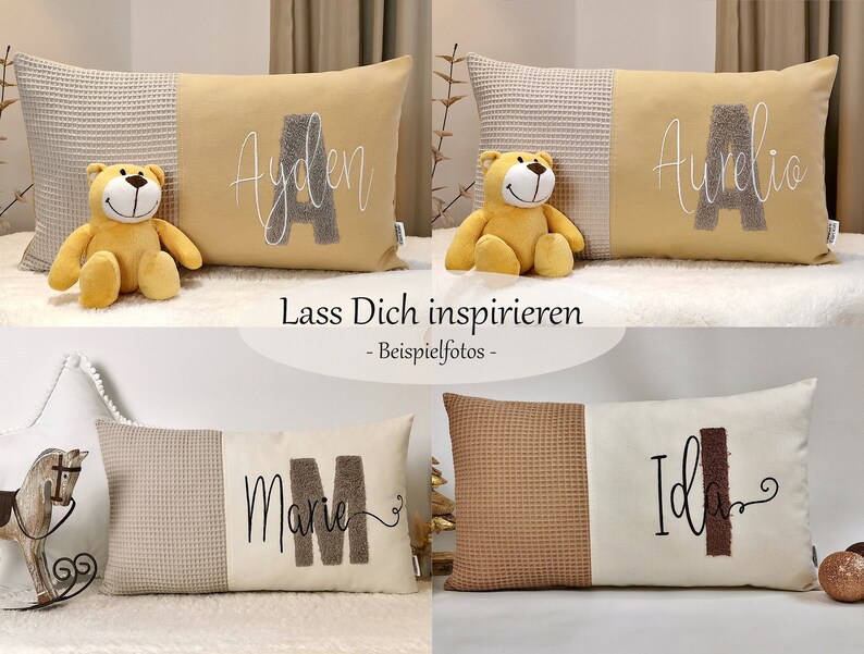 Namenskissen, Kindergeschenke personalisiert, Babygeschenke personalisiert, Kissen mit Namen Kinder, Kissen personalisiert, Kissen mit Namen Bild 6