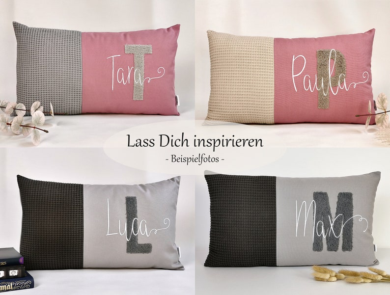 Namenskissen, Kindergeschenke personalisiert, Babygeschenke personalisiert, Kissen mit Namen Kinder, Kissen personalisiert, Kissen mit Namen Bild 7