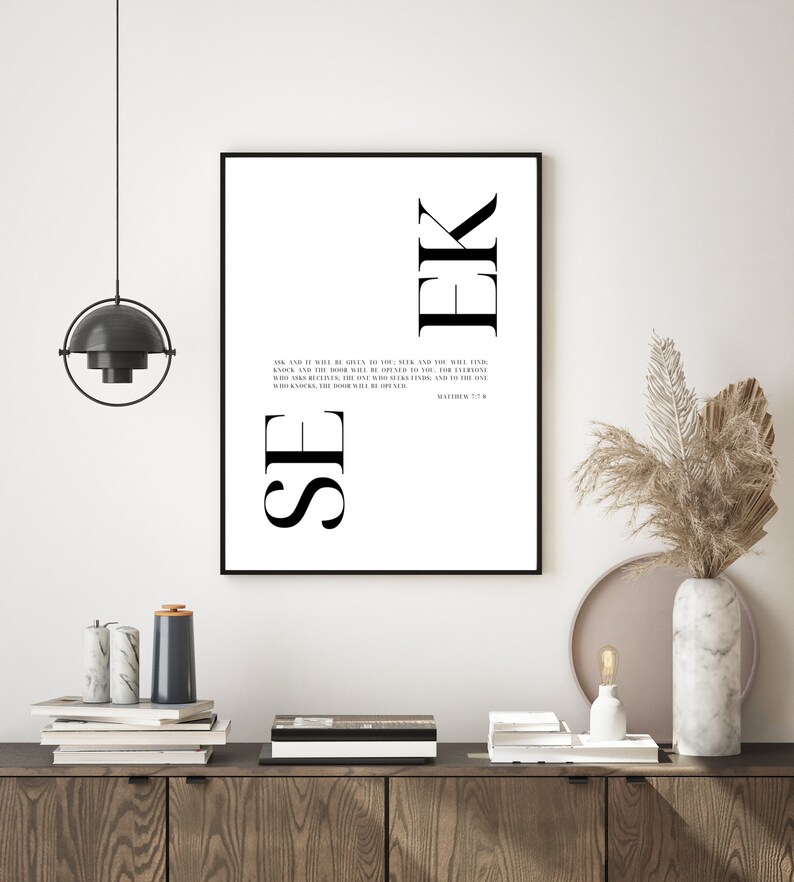 Matthew 7 7-8, Bible Verse Printable, Seek and Find, Modern Christian ...