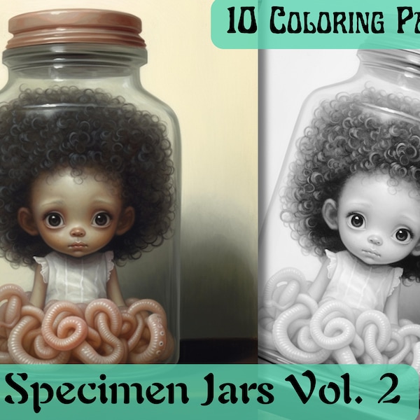 Specimen Jars Vol. 2 Coloring Set | Printable Digital Download