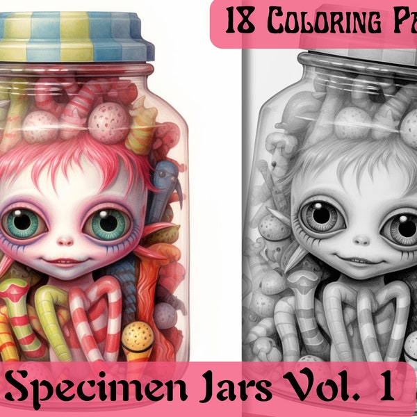 Specimen Jars Vol. 1 Coloring Set | Printable Digital Download