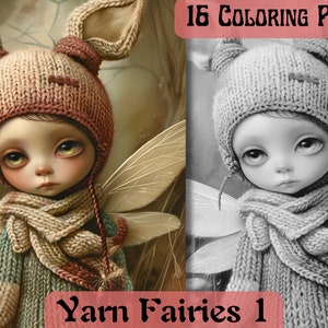 Yarn Fairies Vol. 1 Coloring Set | Printable Digital Download