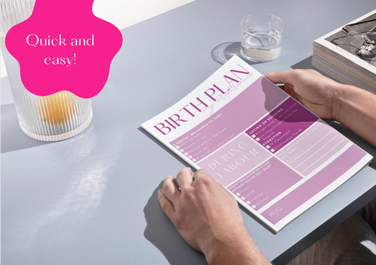 Editable Birth Plan Template Printable Birthing Plan - Etsy UK