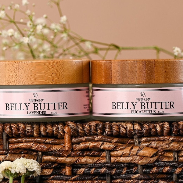 Organic All-Natural Safe Belly Butter | Stretch Mark Prevention Cream | Pregnancy Gift | Safe Maternity Skincare | New Mother | Eco-friendly