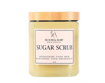 Biologische suikerscrub | Natuurlijke exfoliërende scrub | Scrub voor aanstaande moeders | Veilig moederschap | Handgemaakte Sugar Skin Scrub | Milieuvriendelijk