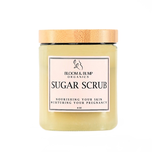 Organic Sugar Scrub | Natural Exfoliating Scrub | Scrub for Expecting Mothers | Safe Maternity | Handmade Sugar Skin Scrub | Eco-friendly