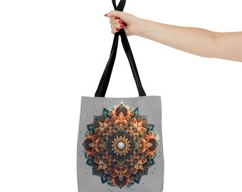 Mandala tote bag, mandala art, floral mandala, 3d mandala, mandala bag, watercolor tote bag, tote bag for mom, tote bag for women, christmas