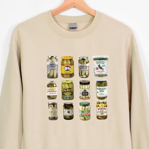Vintage Canned Pickles Sweatshirt - Pickle Lover Crewneck