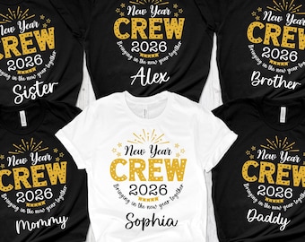 Custom 2026 New Year Family Crew Shirts: Matching Christmas Holiday