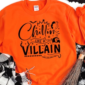 Chillin Like A Villain Shirt, Girls Halloween Shirt, Villains Shirt, Women’s Halloween Shirts, Halloween Shirt, Halloween Gift, Disney Shirt
