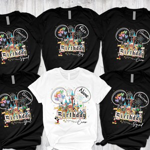 Personalized Disney Family Birthday Shirt,Disney Birthday Girl Shirt,Disney Birthday Boy Shirt,Disney Birthday Squad Shirt,Disney Crew Shirt