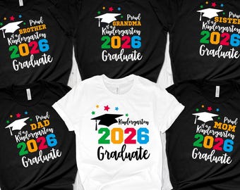 Kindergarten Graduation 2026 Family Shirt