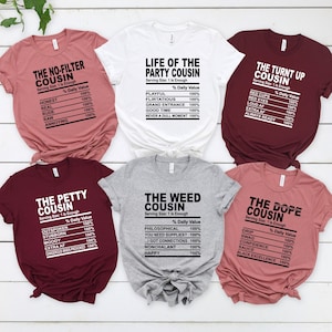 Funny Cousin Crew Shirts: Matching Family Vacation Cotton Tees
