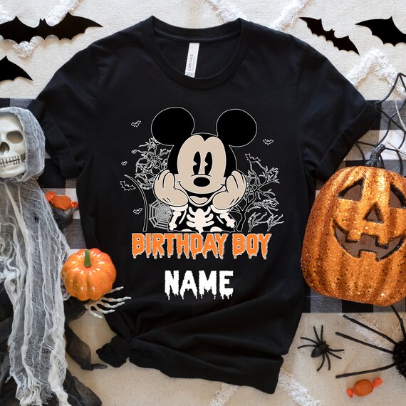 Custom Disney Halloween Family Birthday Shirt, Personalized Disney Halloween Shirt, Disney Family Vacation Shirt, Disneyland Tee, Mickey Tee