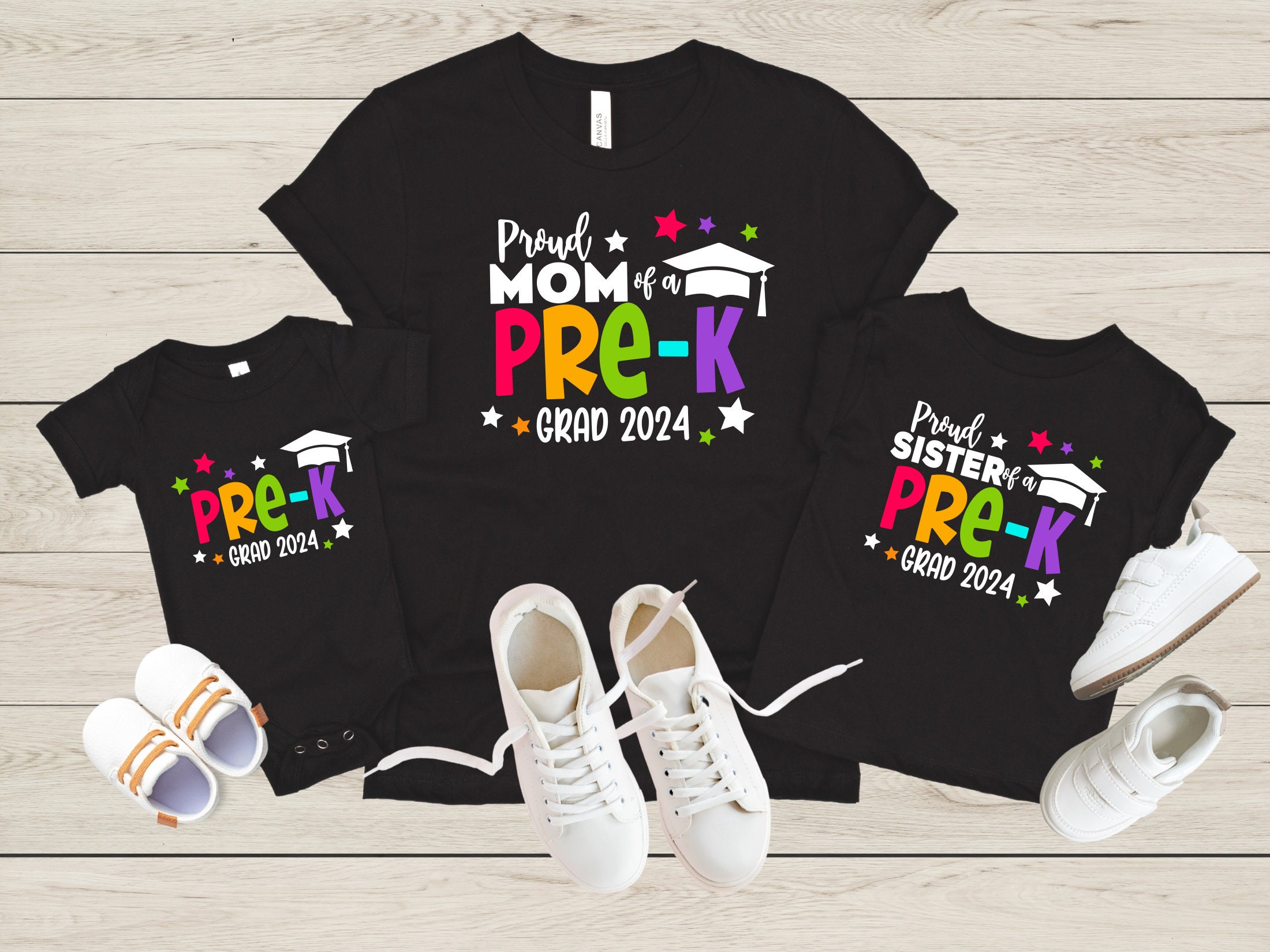 Custom Kindergarten Family 2024 Shirts, Proud mom of a Pre-K Grad 2024 Shirt, Pre-K Graduation 2024 Shirt,  Proud Mom Shirt, Proud Dad Shirt