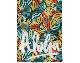 Retro Hawaii Microfiber Tea Towel - Aloha Kitchen Towel