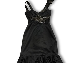 Karen Millen Black & Gold Dress - Etsy