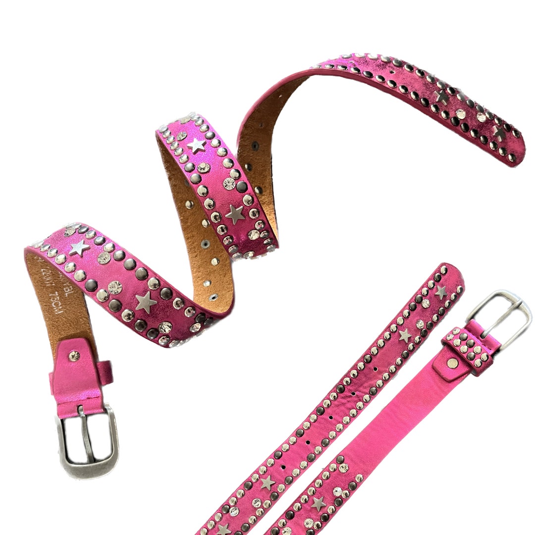 Real Leather Y2k Belt Stars Streetwear Emo Y2k Accessories Etsy