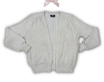 Echter Vintage-Cardigan-Pullover, Kokette, selten, hergestellt in Westdeutschland, Einzelstück