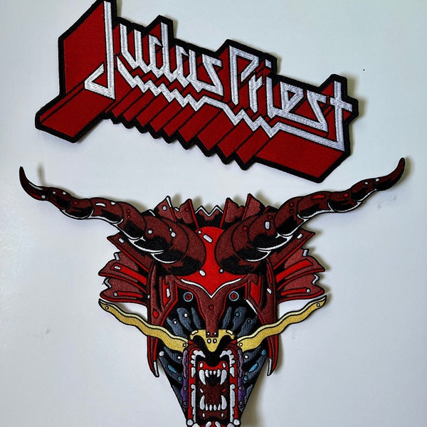 Judas Priest Defenders of the Faith Parche trasero bordado con licencia oficial de 2 piezas Limited 100 PCS