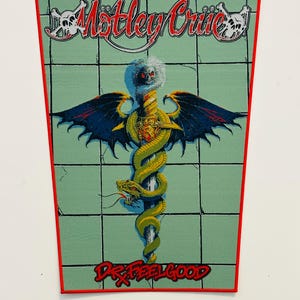 Motley Crue - Dr. Feelgood Borde ROJO Limitado a 15 Parche Tejido Trasero AGOTADO Nuevo Directo