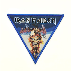 Iron Maiden - The Evil That Men Do Officially Licensed BLUE Border Woven Patch New Sold Out Direct
