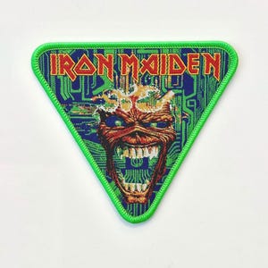 Iron Maiden - Virus GREEN Border Officially Licensed Woven Patch New SOLD OUT Direct