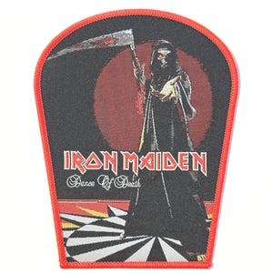 Iron Maiden - Dance of Death RODE rand Officieel gelicentieerde geweven patch NIEUW Direct uitverkocht